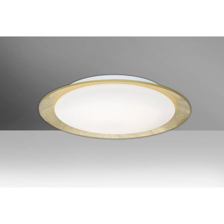 Besa Lighting Tuca 15 Ceiling, Opal/Gold Foil, Finish, 1x16W LED TUCA15GFC-LED